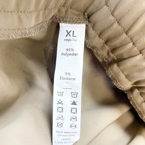 Halara Womens High Waisted Button Brown Shirred Straight Leg Work Pants Size XL - Picture 4 of 4